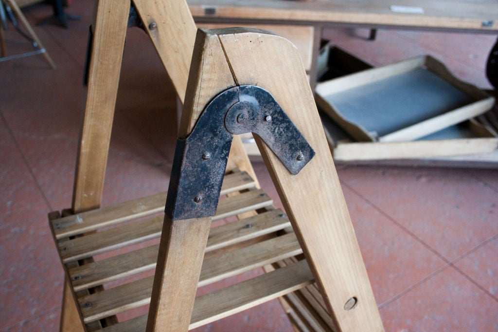 20th Century Vintage Wooden Step Ladder