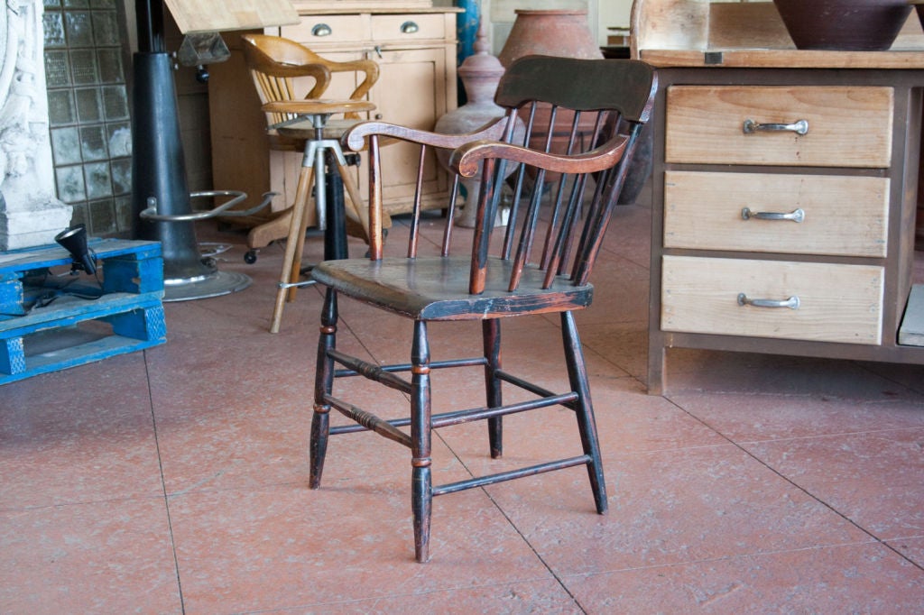 American 19th Century Painted Windsor Chair