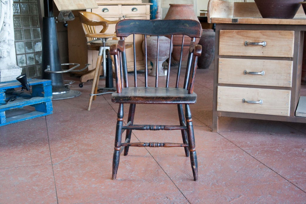 19th Century Painted Windsor Chair 1