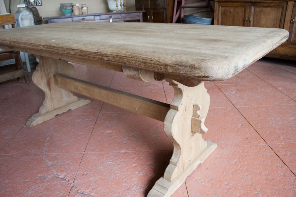 Wood 19th Century Bleached Oak Table