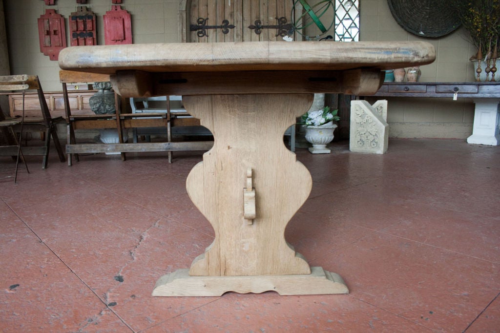 19th Century Bleached Oak Table 1