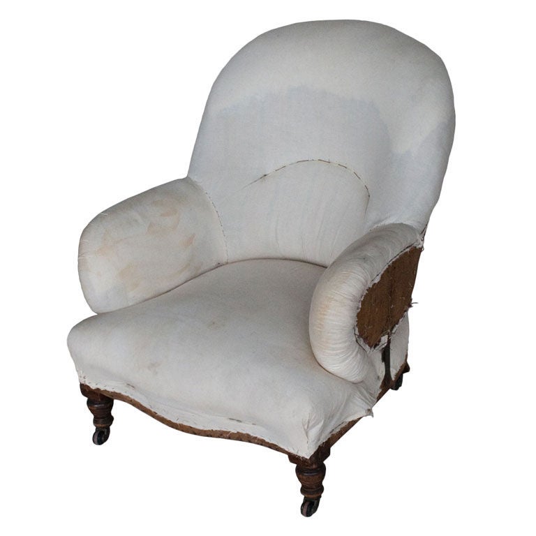 Antique French Tub Chair at 1stdibs