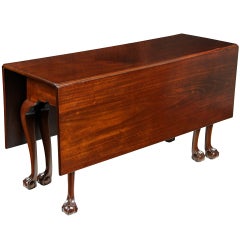 Mahogany Chippendale, Six Leg Claw and Ball Drop-Leaf Dining Table 6