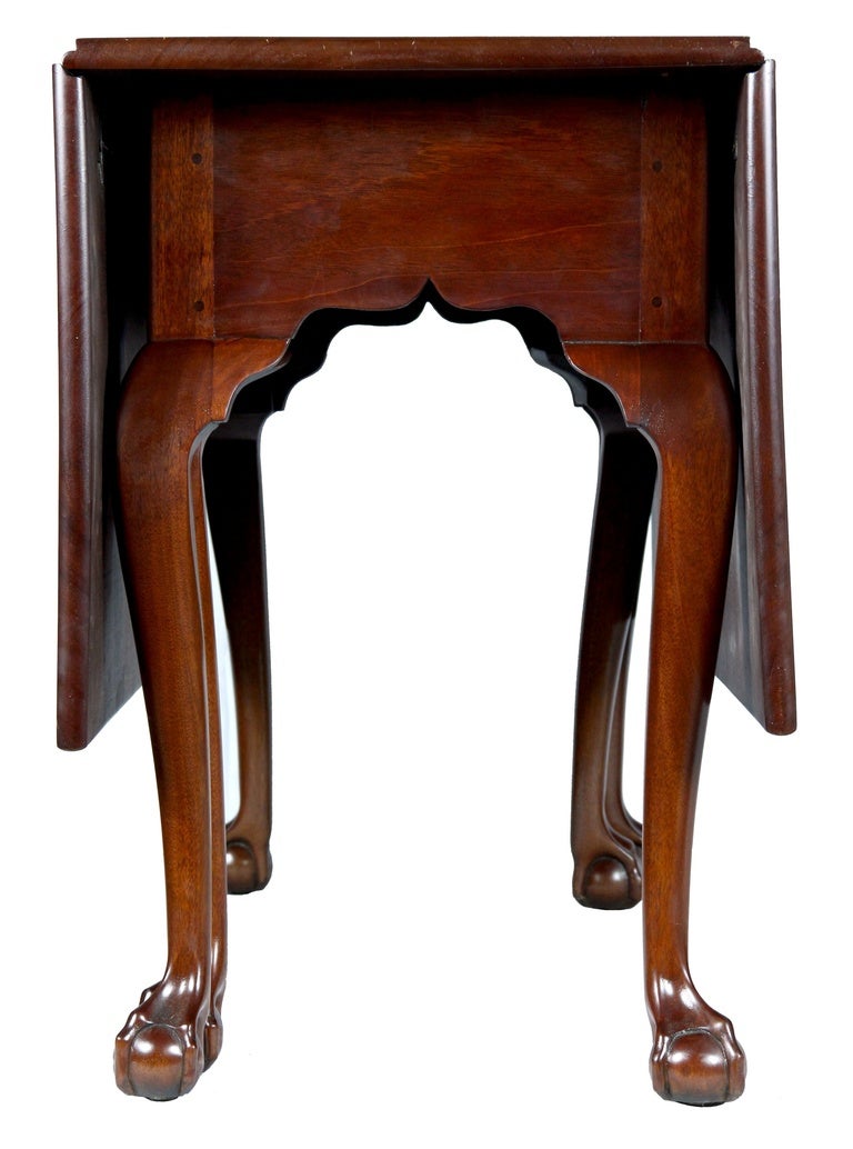 claw foot drop leaf table