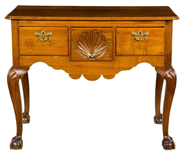 Walnut Chippendale Server with Carved Shells