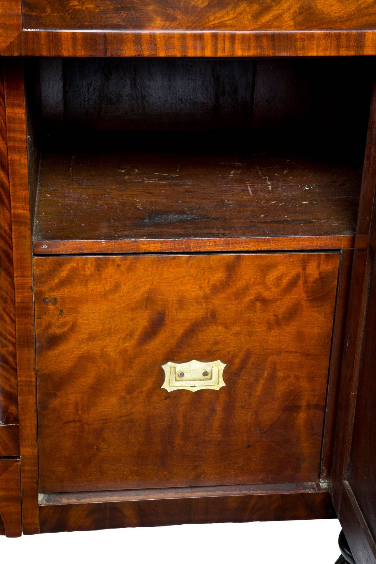 American Mahogany Classical Sideboard with Gothic Arch Doors, Brooklyn, NY, circa 1840