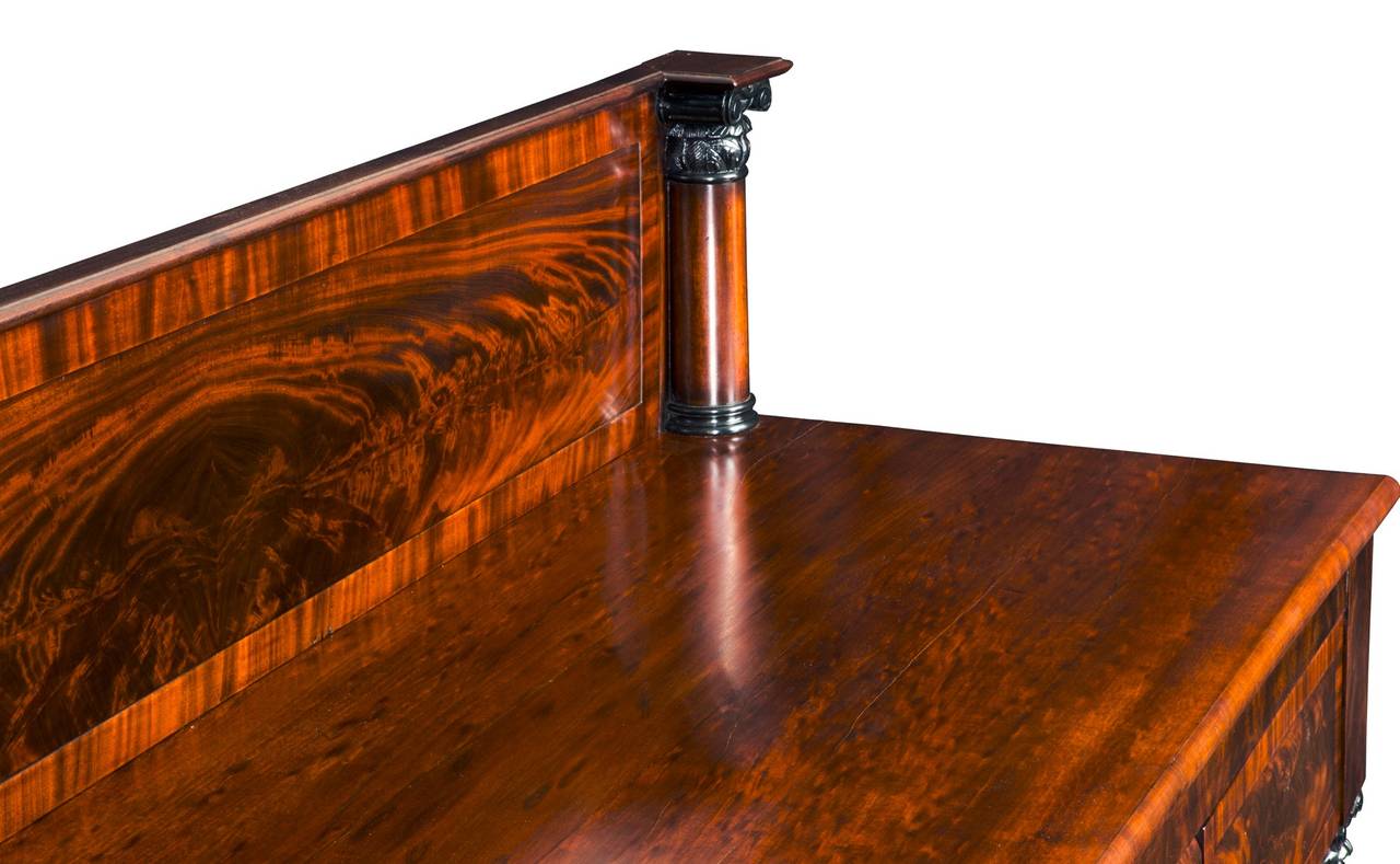 Mahogany Classical Sideboard with Gothic Arch Doors, Brooklyn, NY, circa 1840 In Excellent Condition In Providence, RI