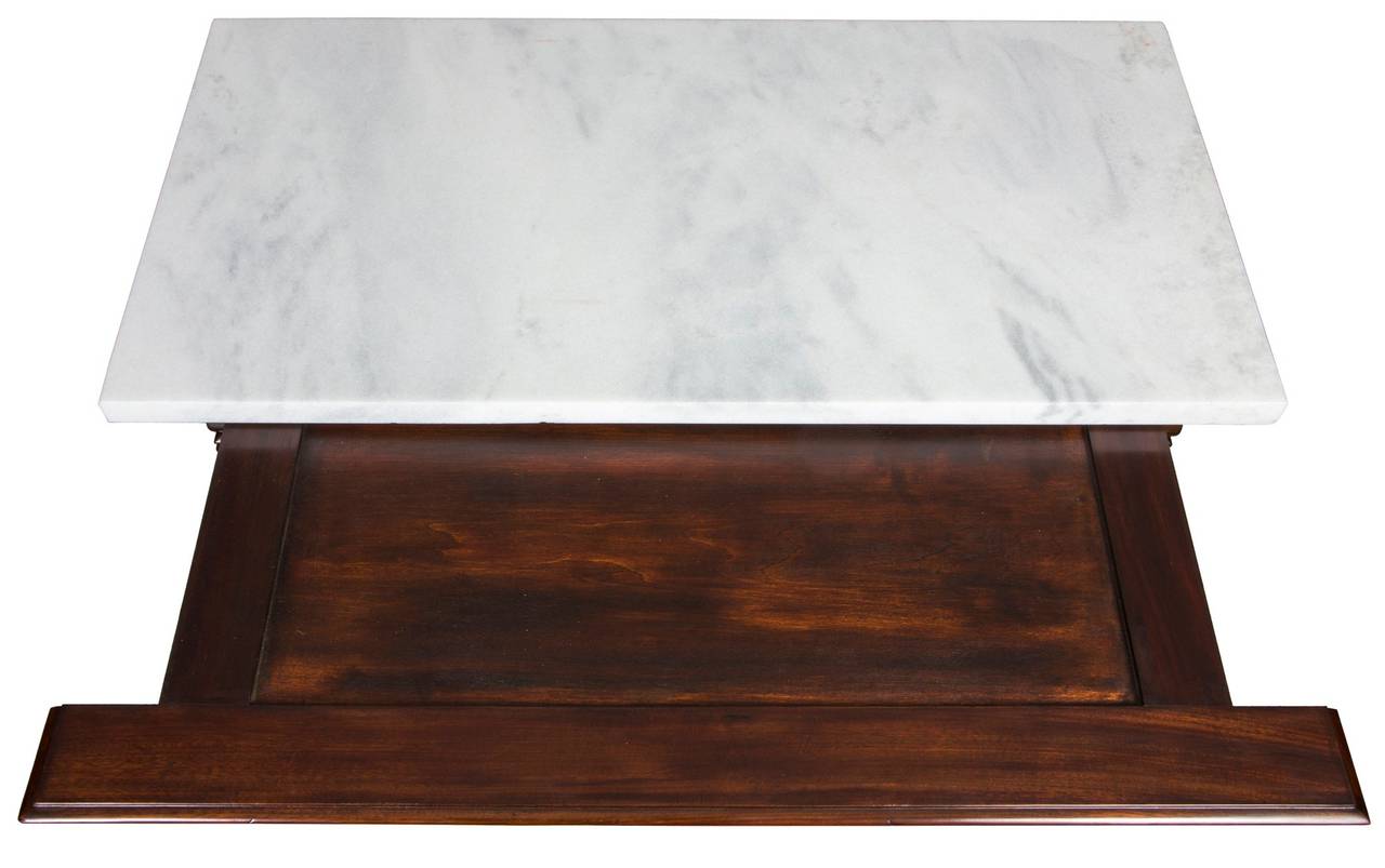 Early 19th Century Mahogany and Marble Mixing Table, Attributed to Anthony Quervelle, circa 1820