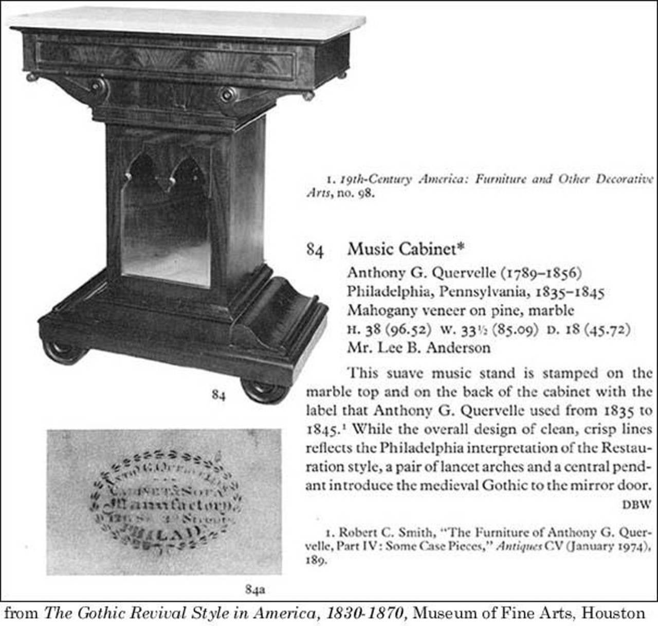 Mahogany and Marble Mixing Table, Attributed to Anthony Quervelle, circa 1820 2