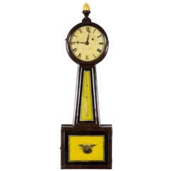 Federal Mahogany Banjo Clock by Sylvester Edgarly, Roxbury, MA, circa 1835 9
