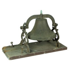 Large School or Church Bell with Mounting Base, New England