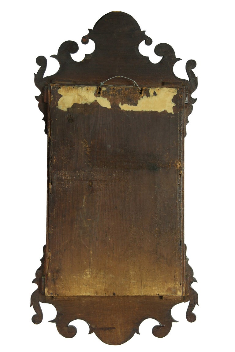 19th Century A Federal Mahogany Mirror with Gilt Eagle, Boston, c.1810