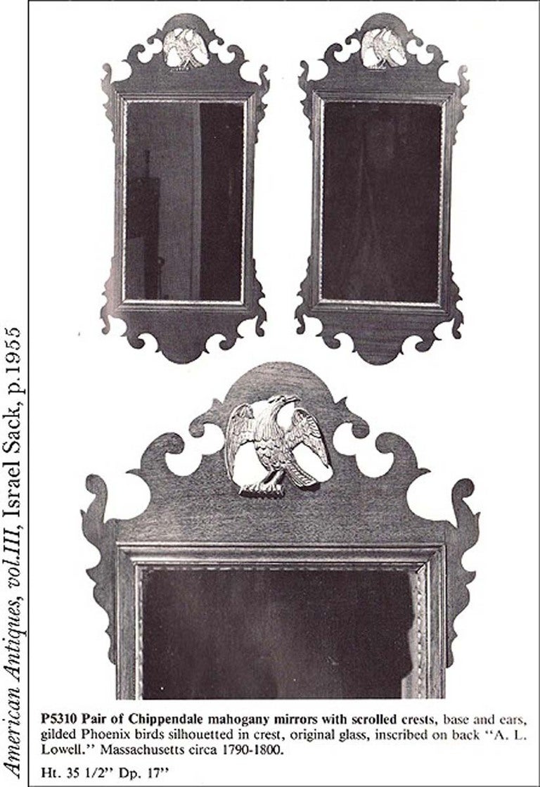 A Federal Mahogany Mirror with Gilt Eagle, Boston, c.1810 1