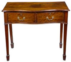 Small Serpentine Mahogany Hepplewhite Server with Spade Feet 4