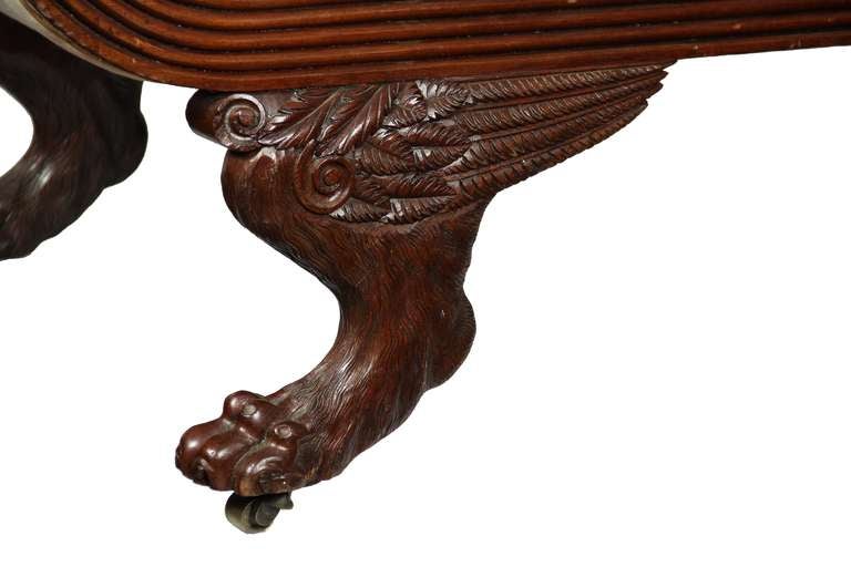 American Classical Classical Mahogany Sofa with Eagles, Probably New York, circa 1805-1815