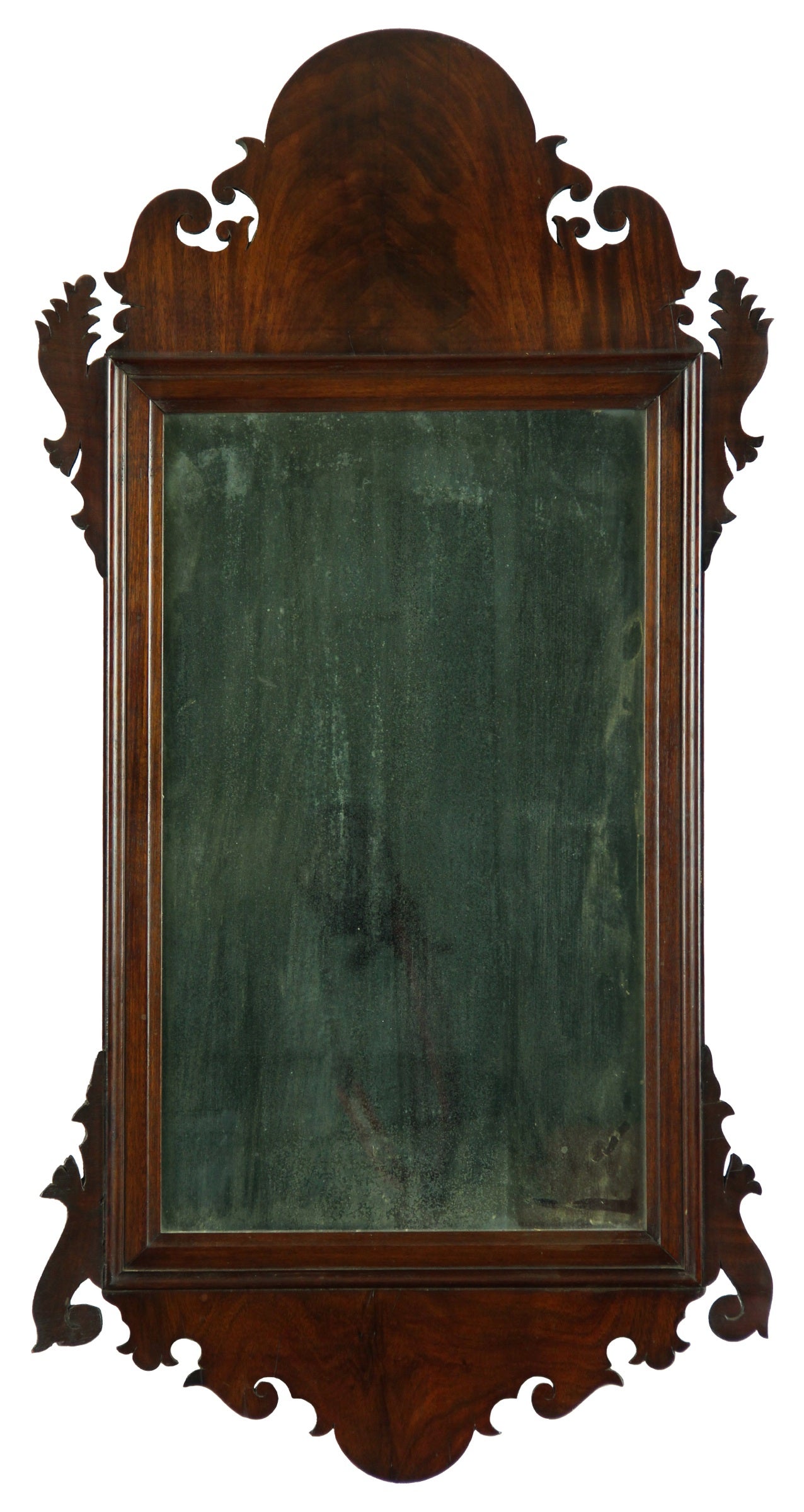 Mahogany Queen Anne Mirror, American or English, circa 1760
