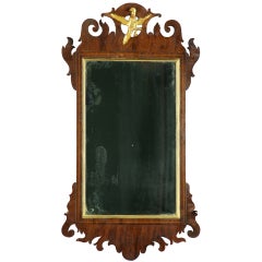 Early Federal Mahogany Mirror with Carved Dove, American or English