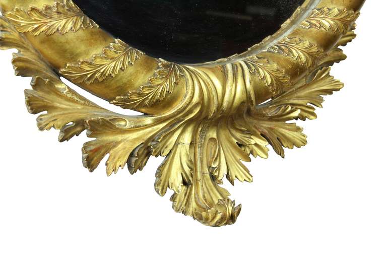 Classical Parcel Ebonized Giltwood Mirror American or English In Excellent Condition For Sale In Providence, RI