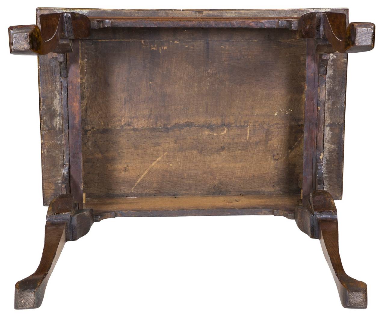 English Provincial Oak and Elm Queen Anne Side/Dressing Table, England, circa 1740-1760