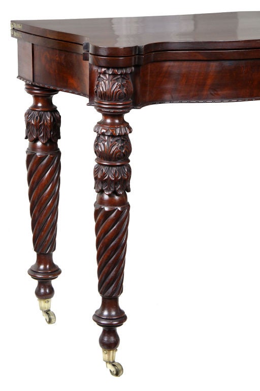 Federal Mahogany Card Table, Salem, McIntyre School 1