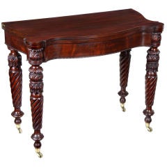 Federal Mahogany Card Table, Salem, McIntyre School