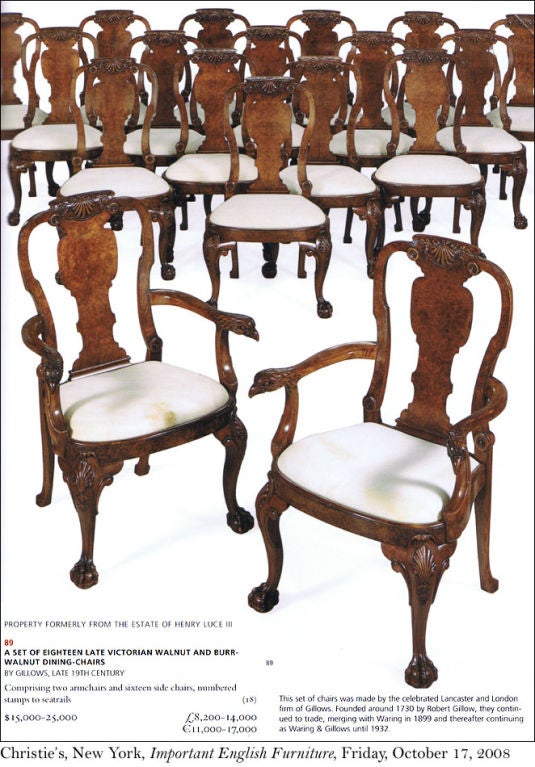 Set of Six Carved Walnut Queen Anne Side Chairs, England 3