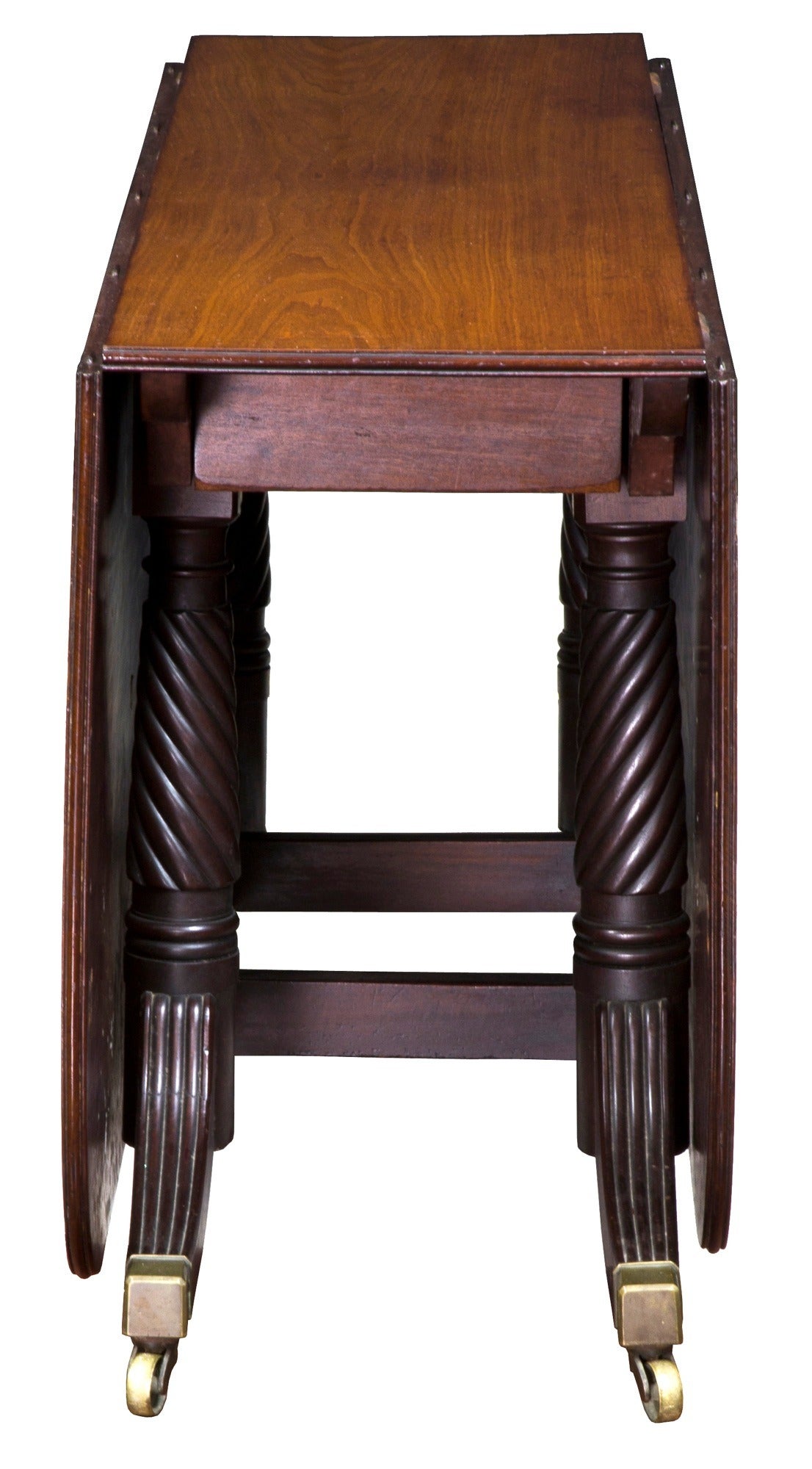 American Classical Classical Mahogany Cumberland Table Attributed to Thomas Seymour, Boston For Sale