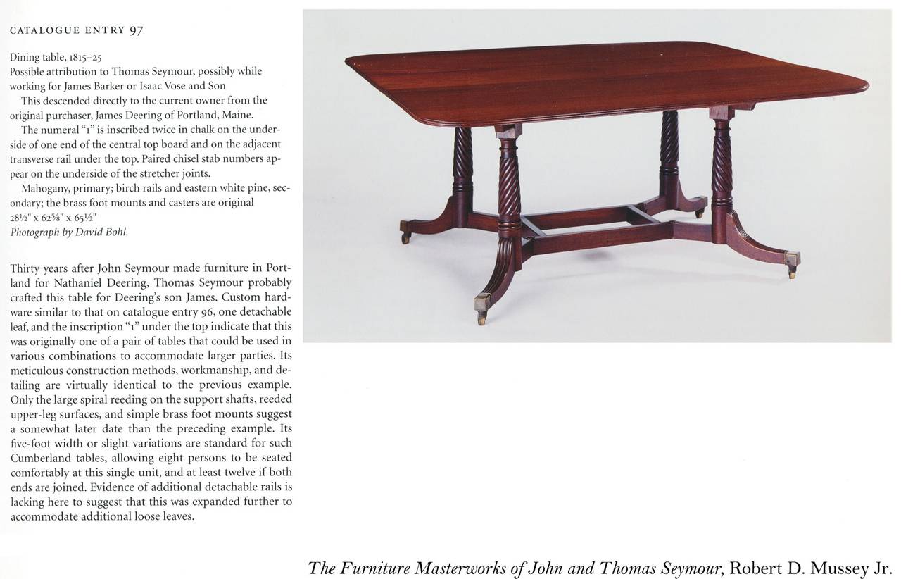 Classical Mahogany Cumberland Table Attributed to Thomas Seymour, Boston For Sale 1
