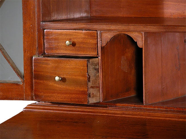 Inlaid Mahogany Federal Hepplewhite Secretary Bookcase, MA. 2