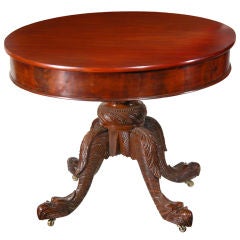 Carved Mahogany Classical Center Table, Albany, NY