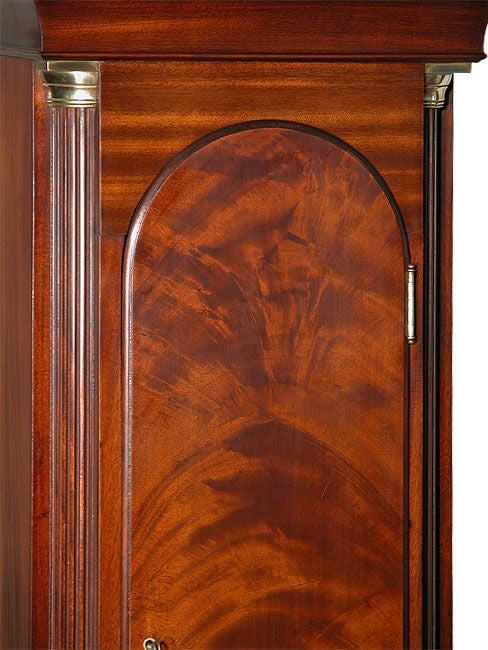 20th Century Mahogany Tall Case Clock by Walter Durfee, Providence, RI