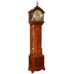 Used Mahogany Tall Case Clock by Walter Durfee, Providence, RI