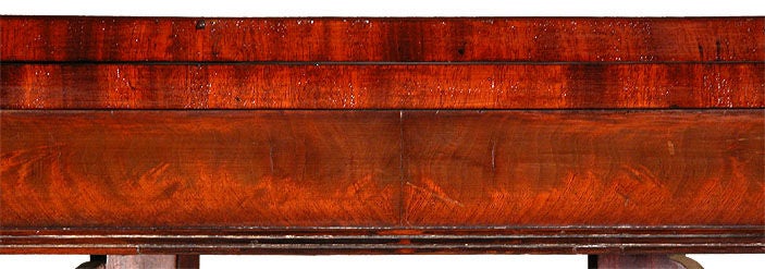 American Classical Mahogany Crossed-Lyre Card Table, Philadelphia