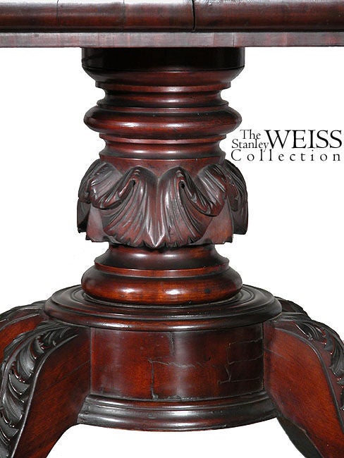 19th Century Carved Mahogany Classical Card Table, Probably New York, circa 1820 For Sale