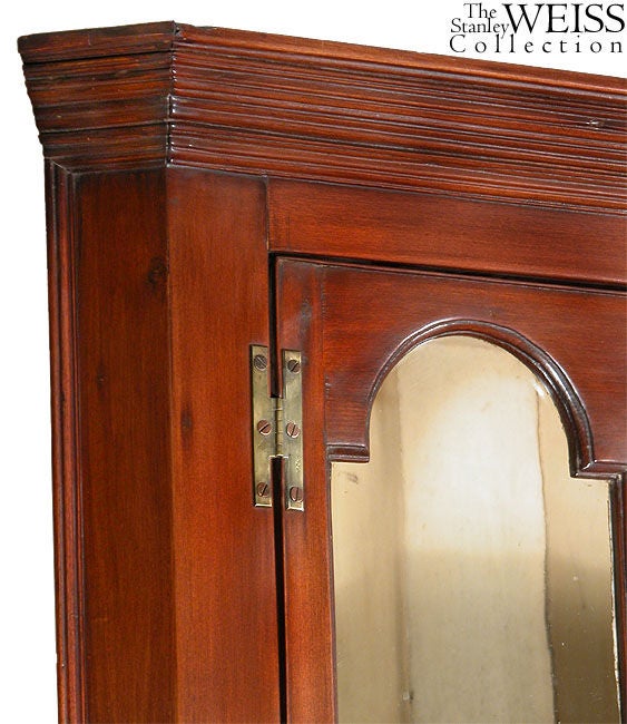 Chippendale Cherrywood Corner Cupboard Arched Doors, South