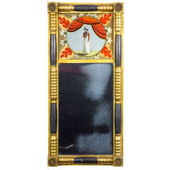 Fine Classical Mirror with Reverse Painting, Massachusetts, circa 1830 10