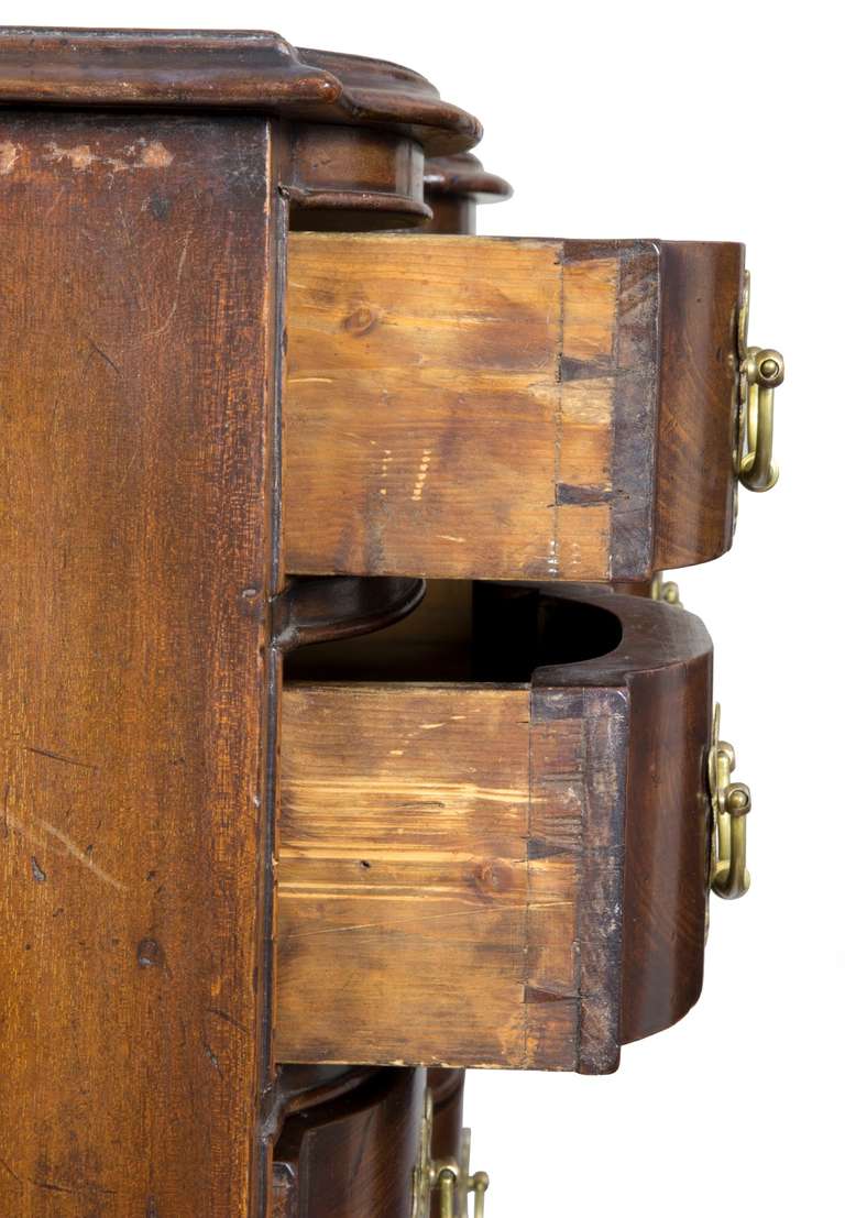 Small Chippendale Style Mahogany Block Front Chest, Late 19th-Early 20th Century In Excellent Condition For Sale In Providence, RI