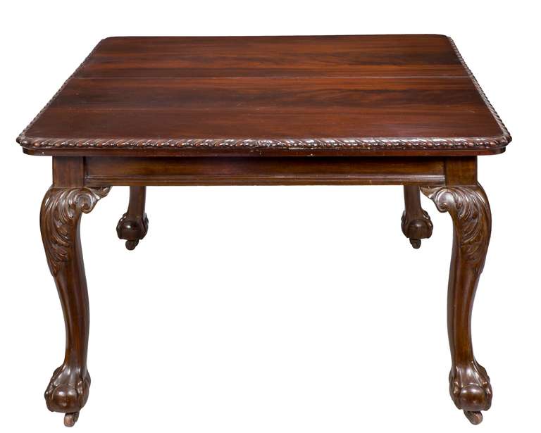 Unknown Mahogany Chippendale Style Dining Room Table, Late 19th Century
