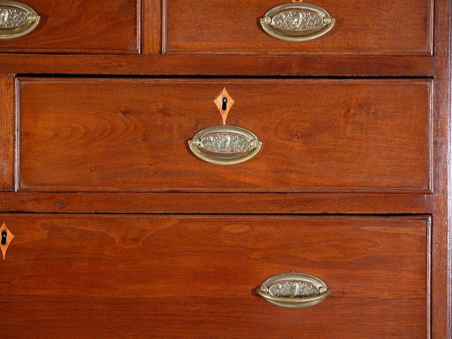Walnut Chippendale Tall Chest with Quarter Columns, PA In Distressed Condition In Providence, RI