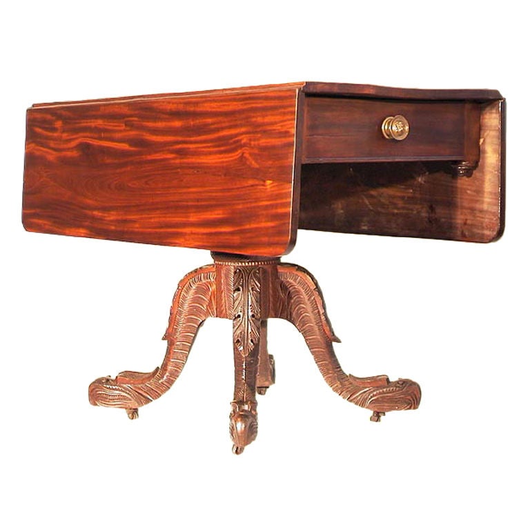 Classical Mahogany Pembroke Table, New York For Sale