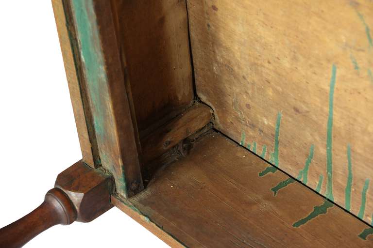 American Turned Maple and Pine Tavern Table, New England, Mid-18th Century