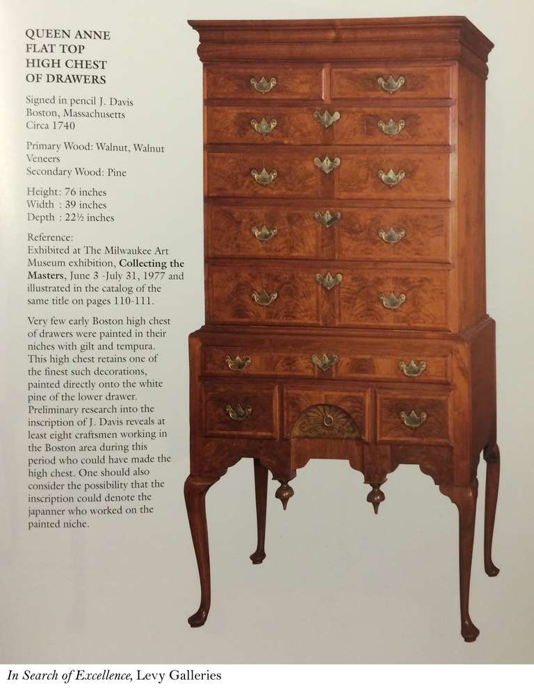 Queen Anne Desk, Burled Walnut Veneer, Original Brasses, American, circa 1740 For Sale 4