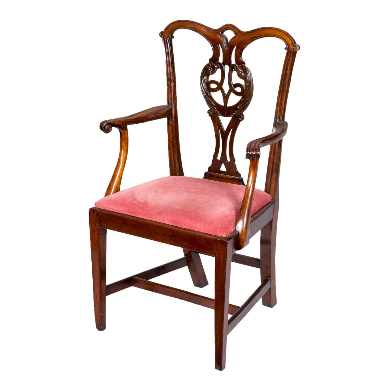 Chippendale, George III, Mahogany Armchair, circa 1790 For Sale