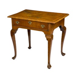Walnut Queen Anne Side or Dressing Table with Drawer, England, circa 1740-1760