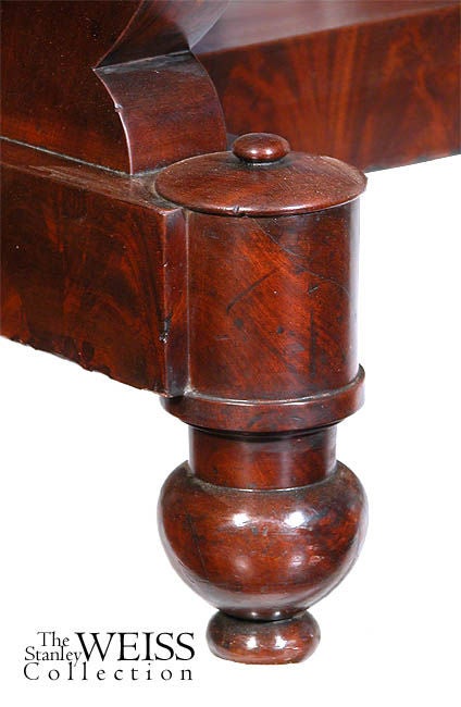 American Classical Marble-Top Mahogany Pier Table, Possibly Philadelphia