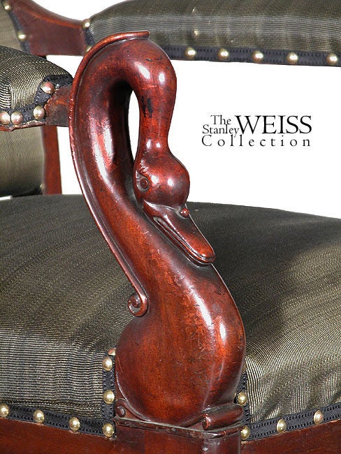 carved swan chair