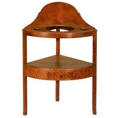 Tiger Maple Corner Washstand, New England