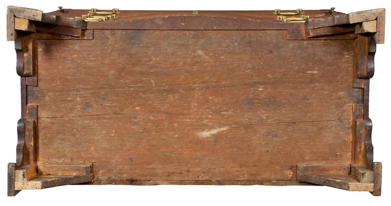 American Chippendale Serpentine Mahogany Slant-Top Desk, Boston, circa 1790 For Sale