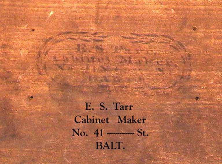 Signed Carved Mahogany Secrétaire à Abattant, Baltimore, Edwin S.Tarr 2