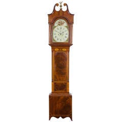 Federal Inlaid Mahogany Tall Clock, Attributed to Jacob Taylor, NY/NJ circa 1810
